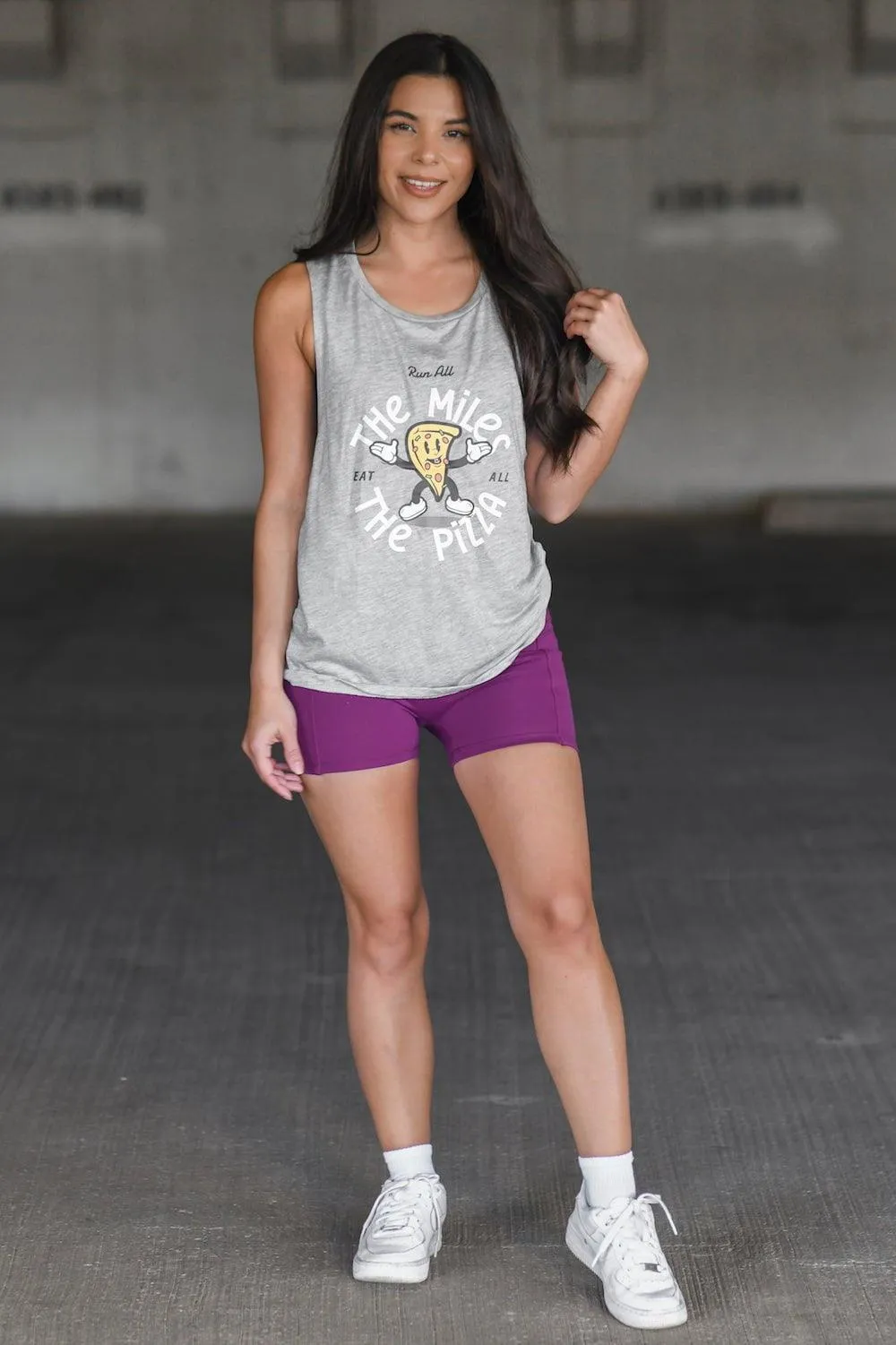 Run All The Miles, Eat All The Pizza Muscle Tank