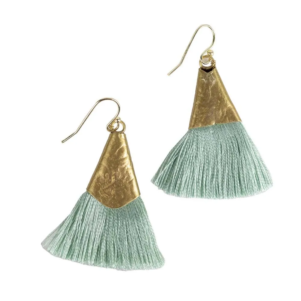 Sage Tassel Earrings