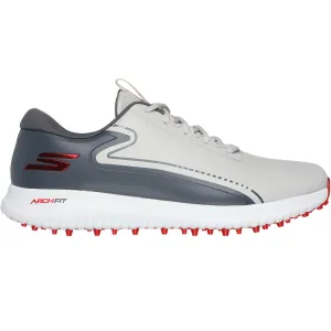 Skechers Go Golf Max 3 Spikeless Waterproof Shoes - Grey/Red