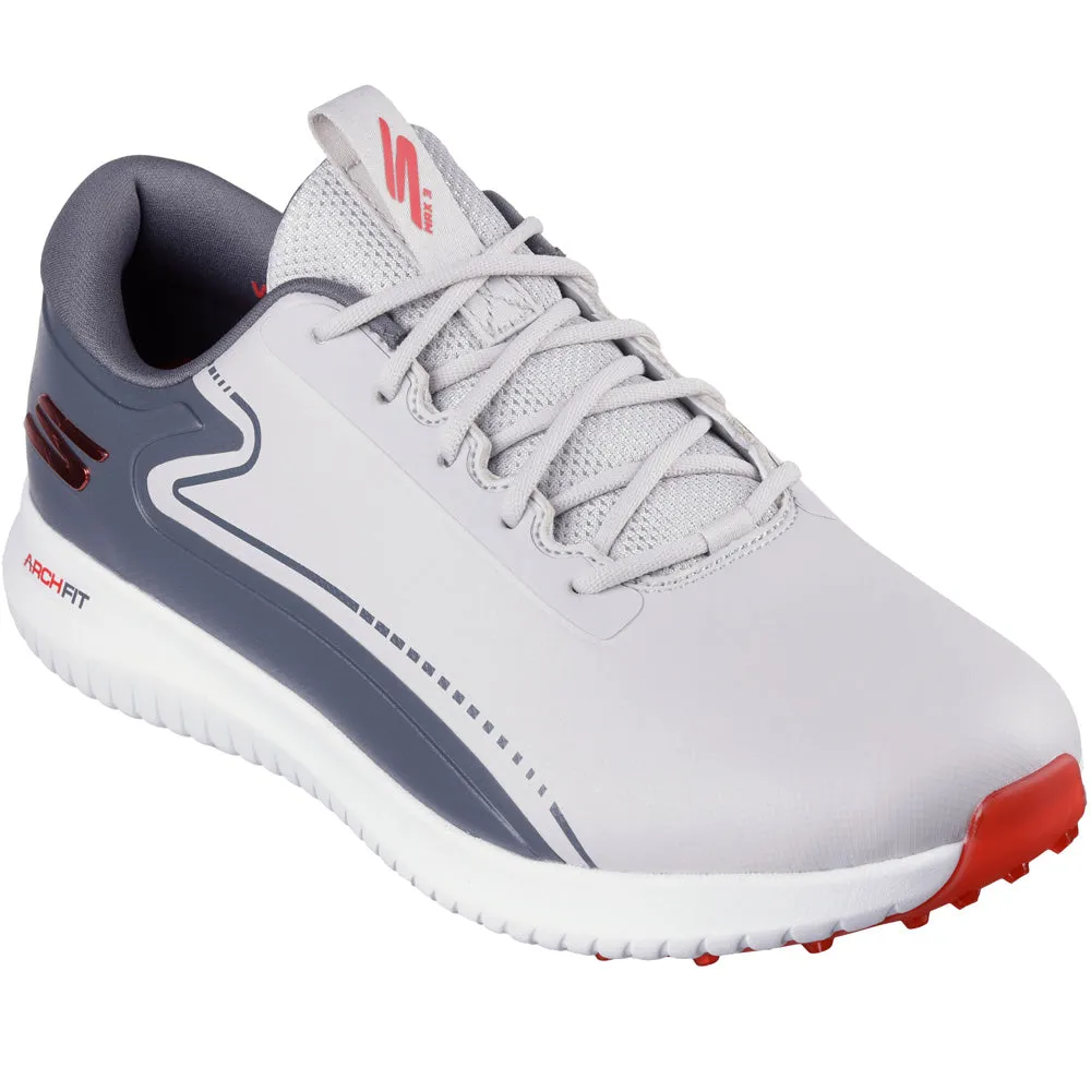 Skechers Go Golf Max 3 Spikeless Waterproof Shoes - Grey/Red