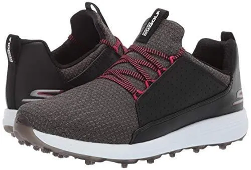 Skechers Women's Max Mojo Spikeless Golf Shoe, Black/Hot Pink, 9.5 W US