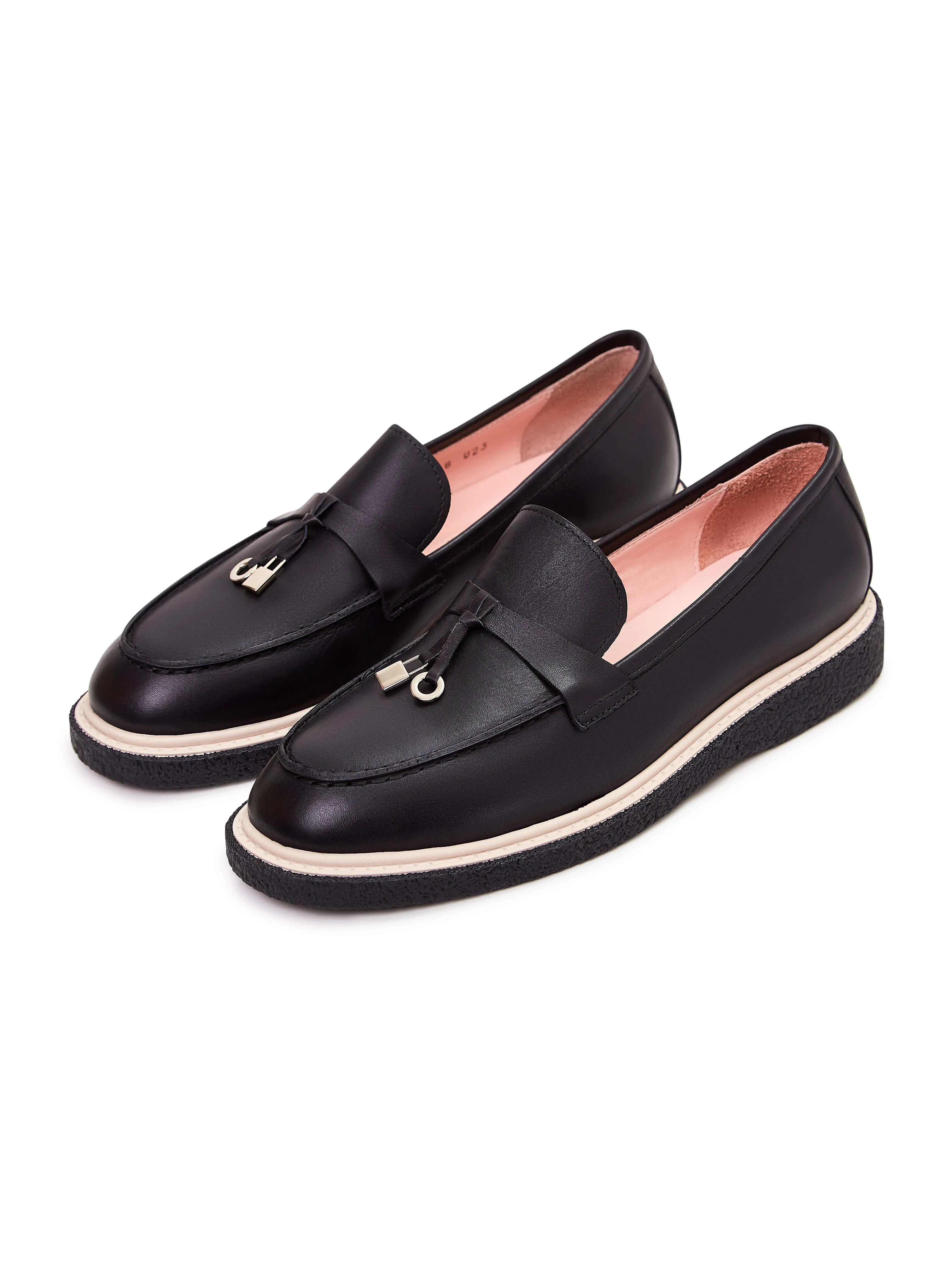 Suede Slip-On Loafers - Black