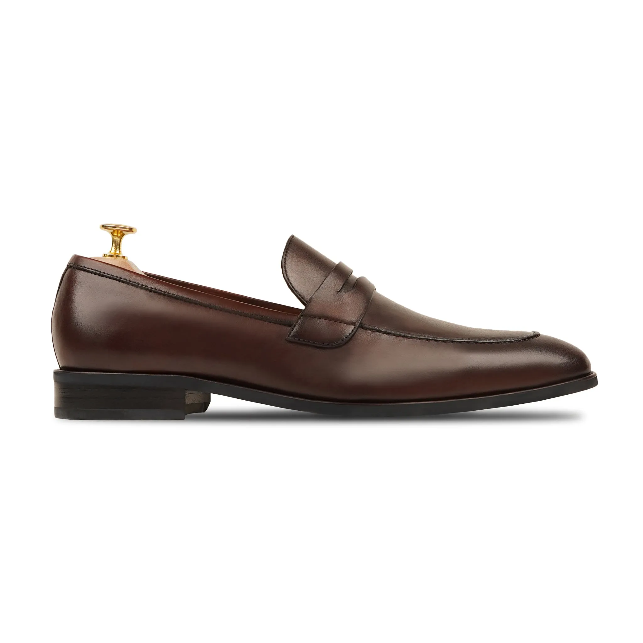 Ted - Men's Dark Brown Calf Leather Loafer