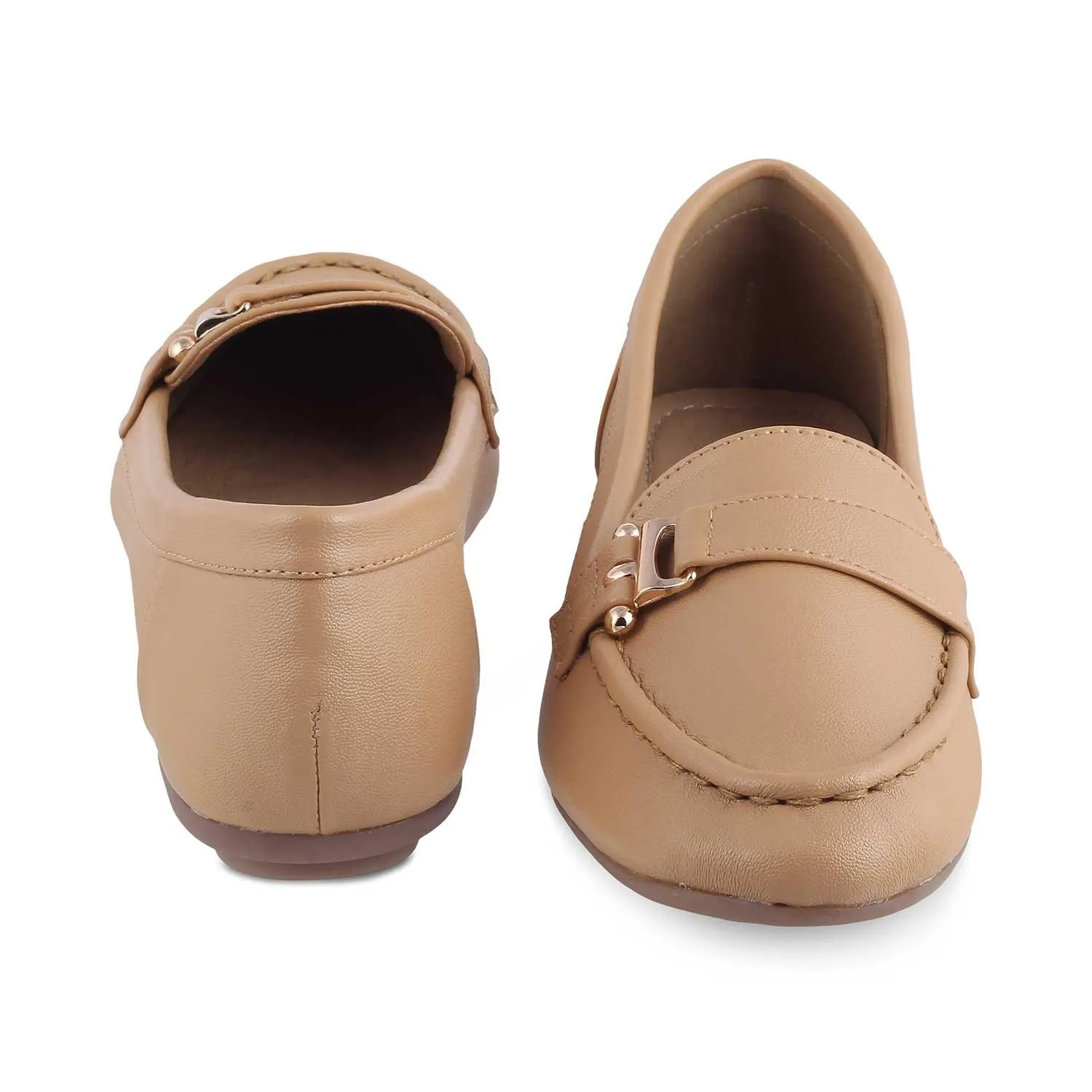 The Lativa Beige Women's Dress Loafers Tresmode