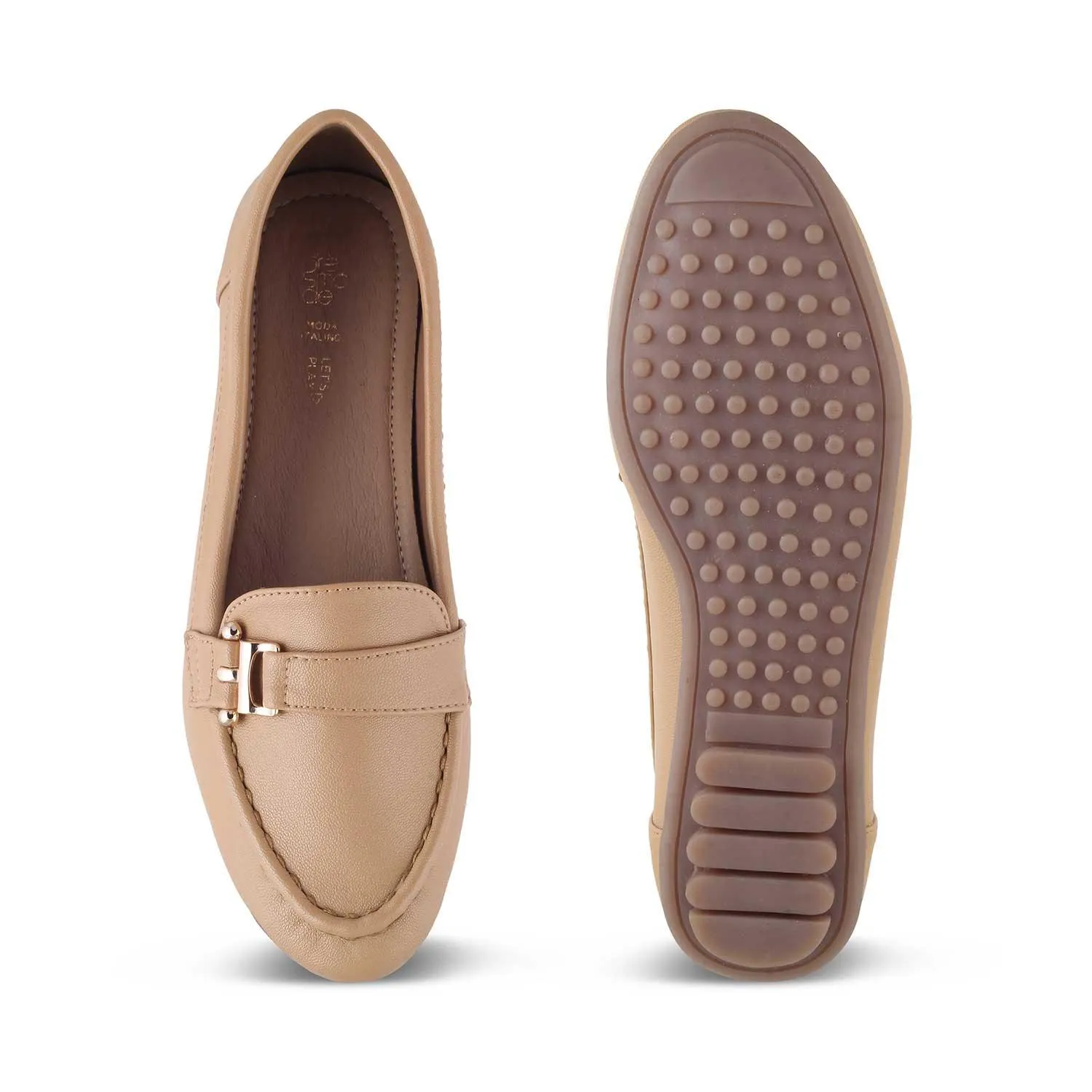 The Lativa Beige Women's Dress Loafers Tresmode