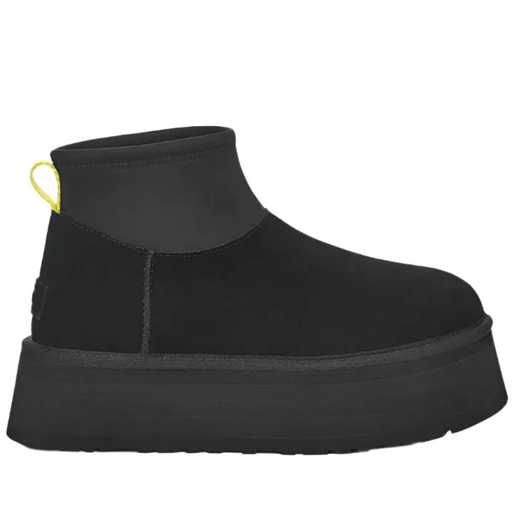 UGG ULTRA MINI PUFFER DIPPER BLACK BOOTS