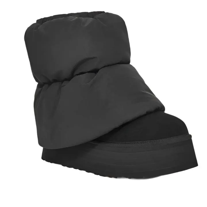 UGG ULTRA MINI PUFFER DIPPER BLACK BOOTS