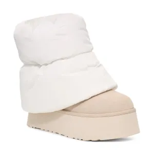 UGG Womens Classic Mini Dipper Puffer White/Ceramic