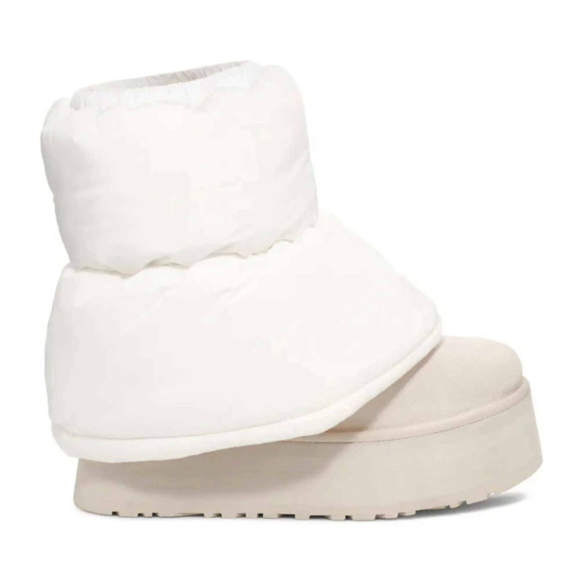 UGG Womens Classic Mini Dipper Puffer White/Ceramic