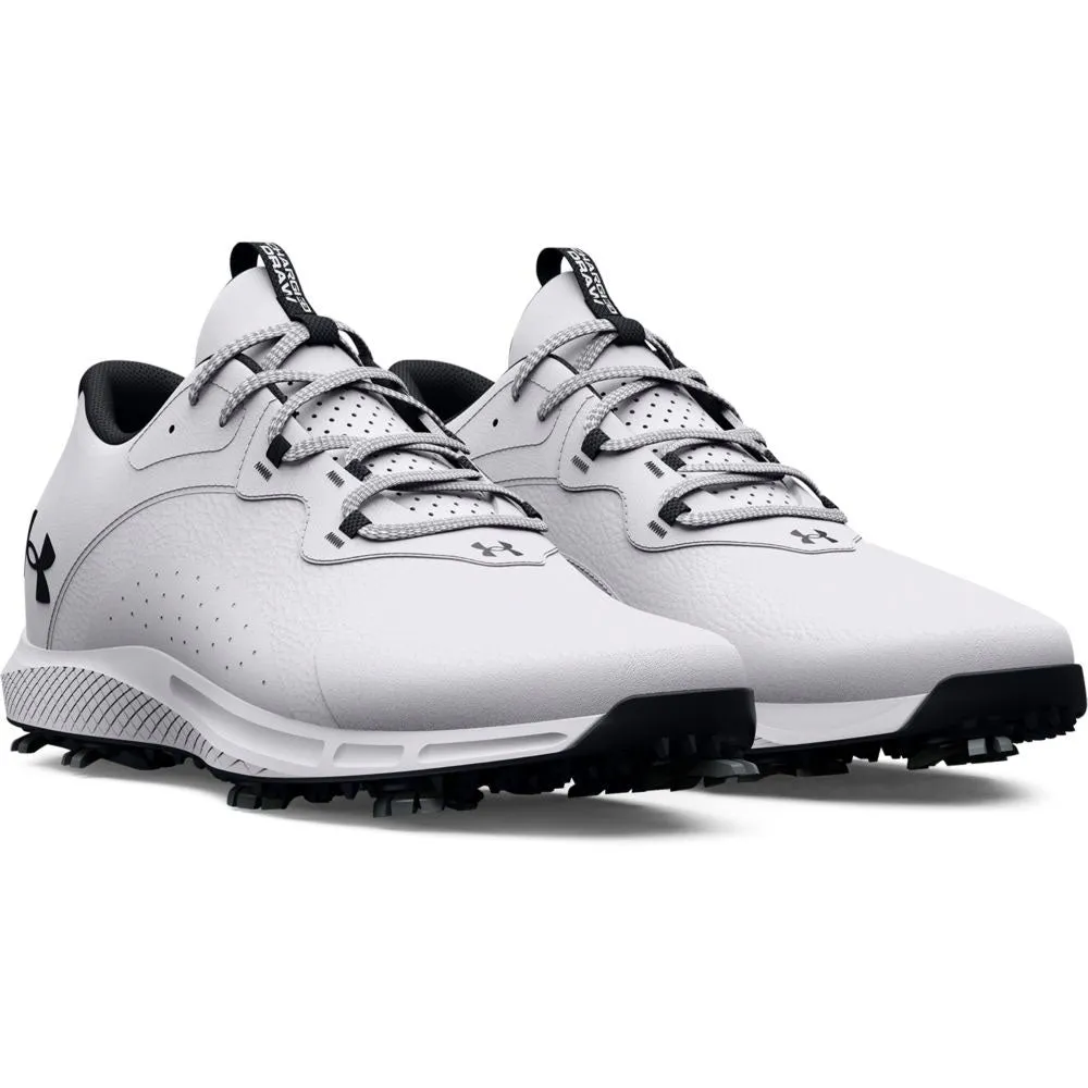 Under Armour Charged Draw 2 Wide Fit Spiked Waterproof Shoes - White/White/Black