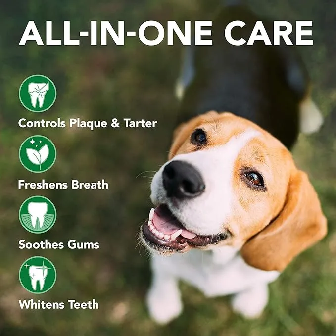 Vet's Best Advanced Triple-Head Toothbrush for Dogs - Comprehensive Oral Care