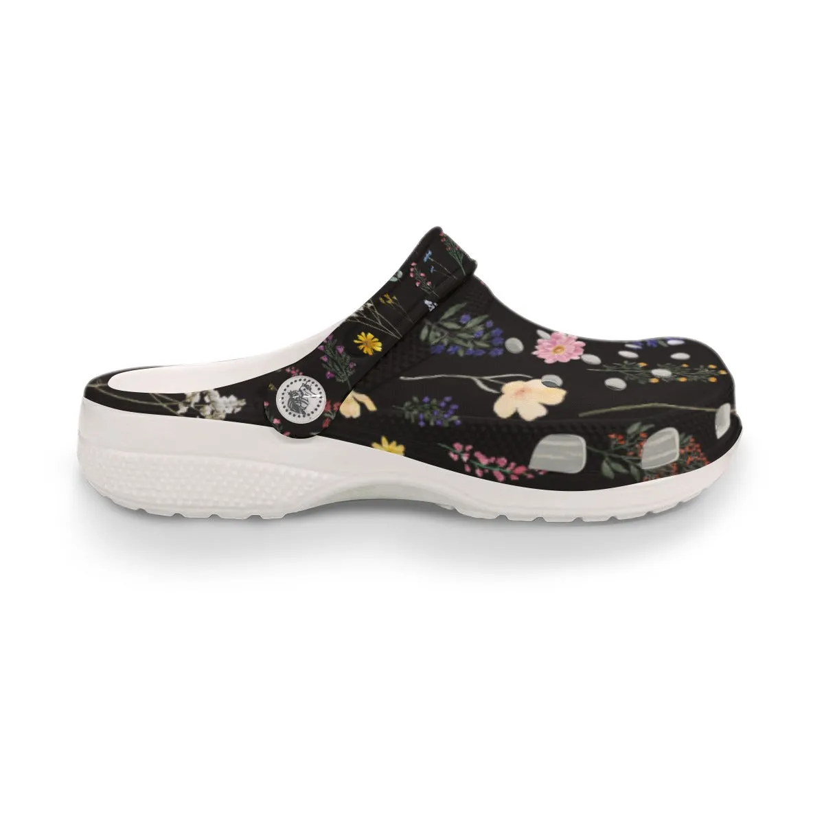 Wildflowers Black Rubber Shoes up to size 12