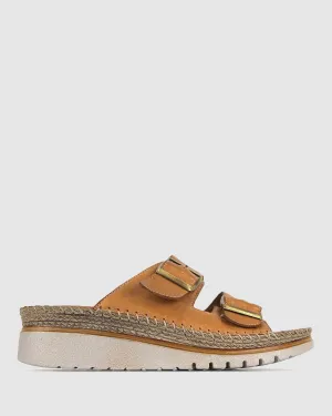 WISE Leather Wedge Espadrilles