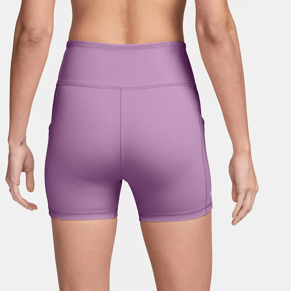 Women`s Court Dri-FIT Advantage Tennis Ball Short Beyond Pink and White