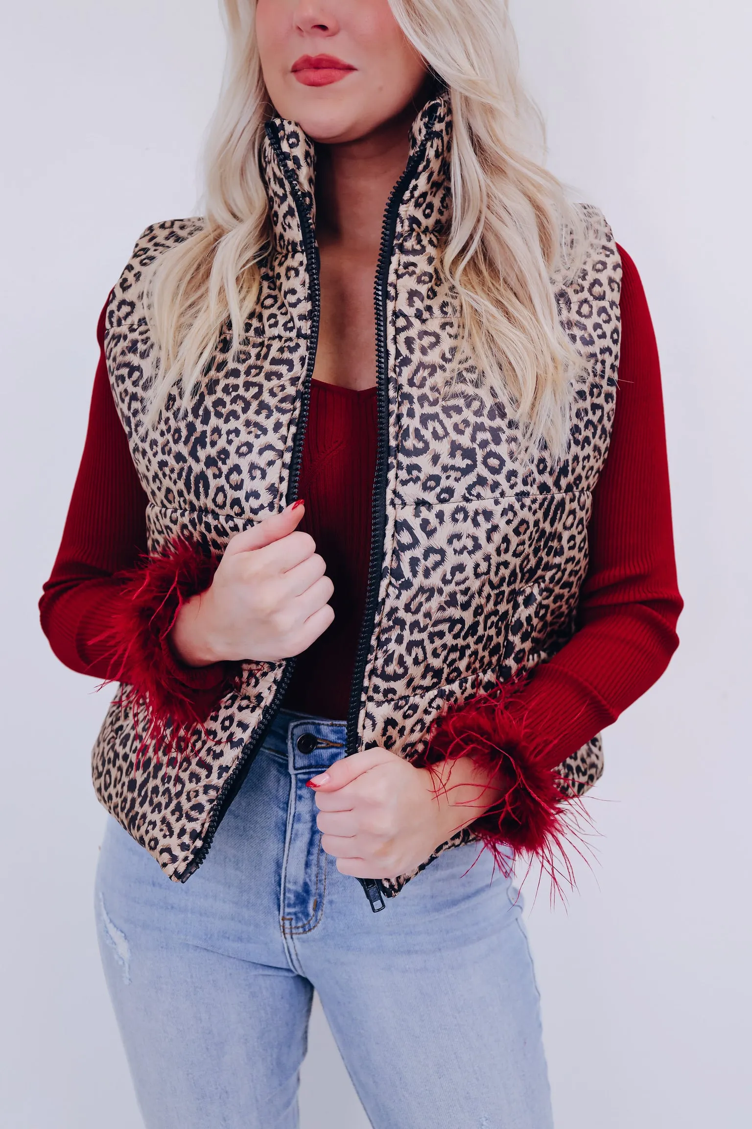 Wonderfully Essential Puffer Vest - Leopard