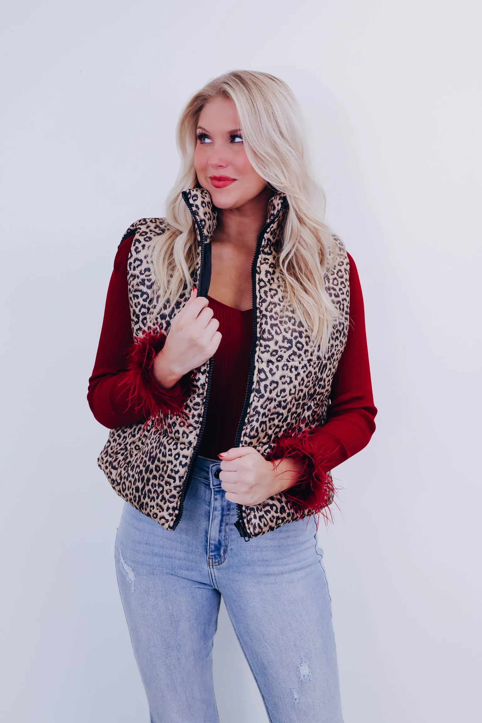 Wonderfully Essential Puffer Vest - Leopard