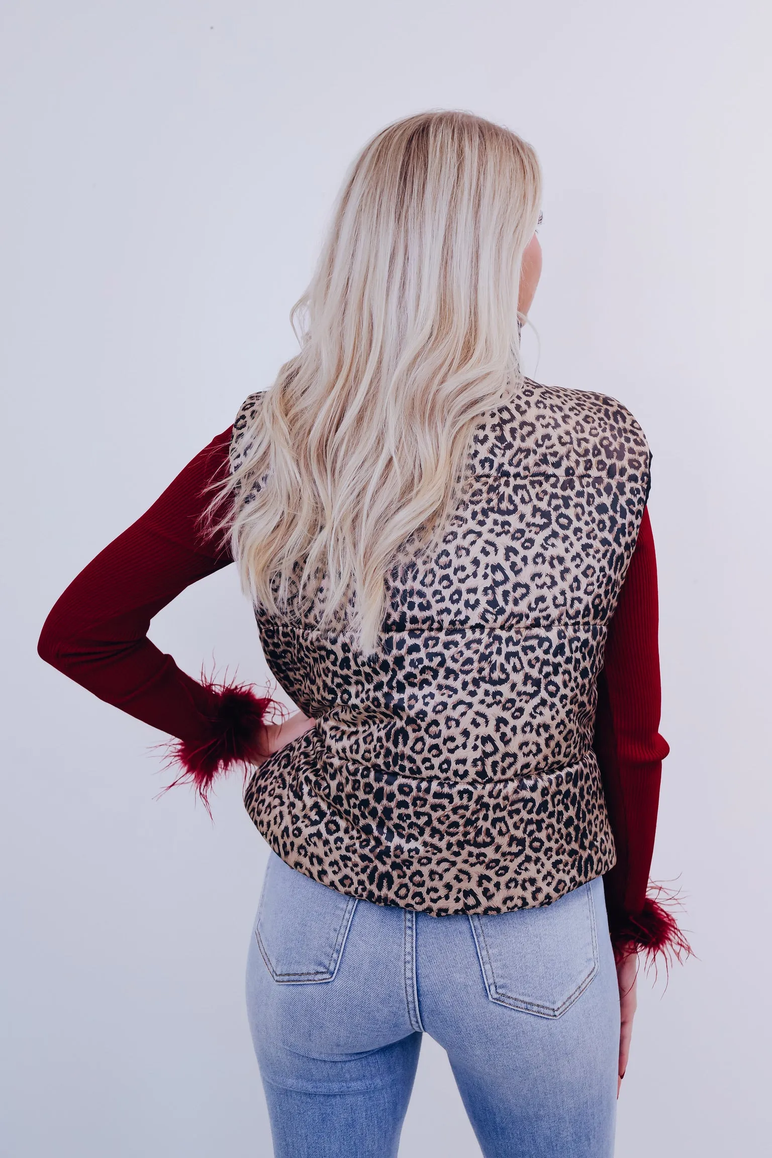 Wonderfully Essential Puffer Vest - Leopard